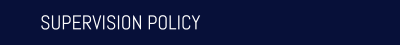 SUPERVISION POLICY